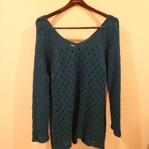 oversized everest green sweater